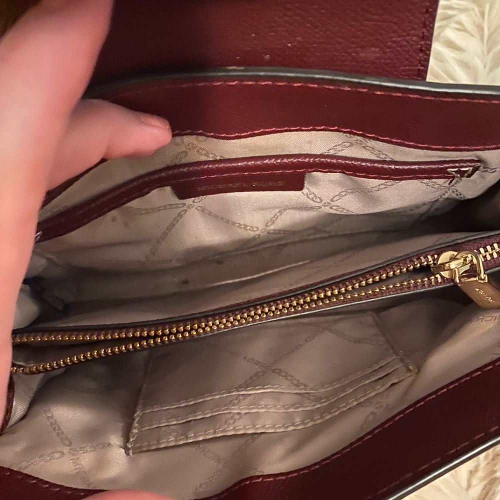 Michael Kors Burgundy Clutch with Chain - Picture 7 of 10